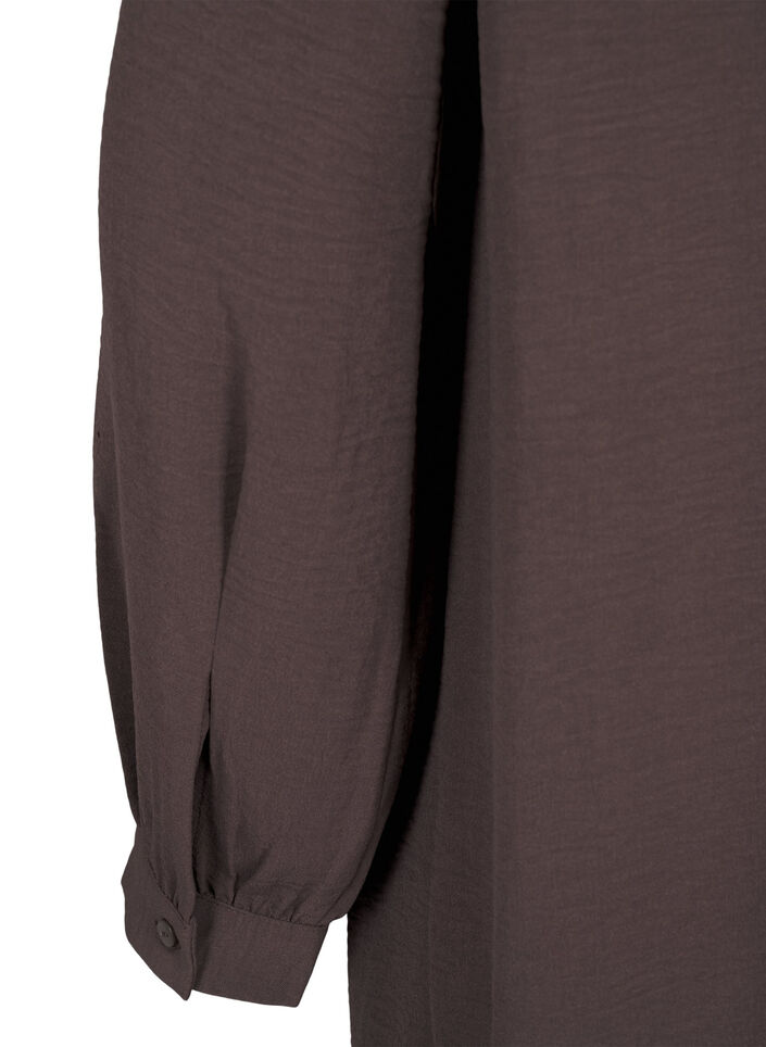 Pitkähihainen mekko, jossa röyhelökoriste, Chocolate Martini, Packshot image number 3