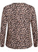 Pitk&auml;hihainen pusero leopardikuosilla, Ruskea, Packshot image number 1