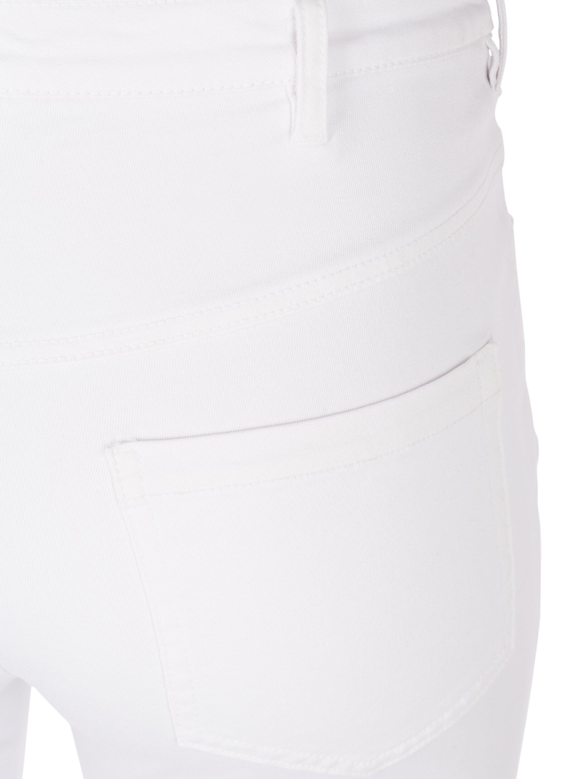 ZizziSuper slim Amy-farkut korkealla vy&ouml;t&auml;r&ouml;ll&auml;, White, Packshot image number 3