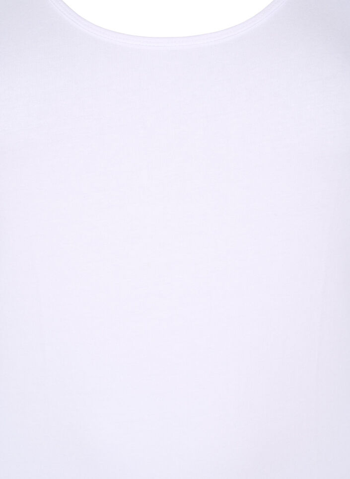 Yksiv&auml;rinen perustoppi puuvillasta, Valkoinen, Packshot image number 2