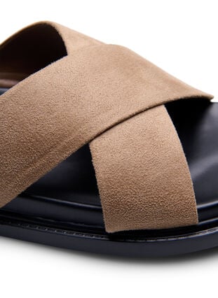 Tekomokkaiset sandaalit ristikkäisillä remmeillä, Woodsmoke, Packshot image number 3