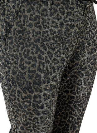 Kropatut Maddison housut kimalteella ja leopardikuosilla , Lurex Leo, Packshot image number 2
