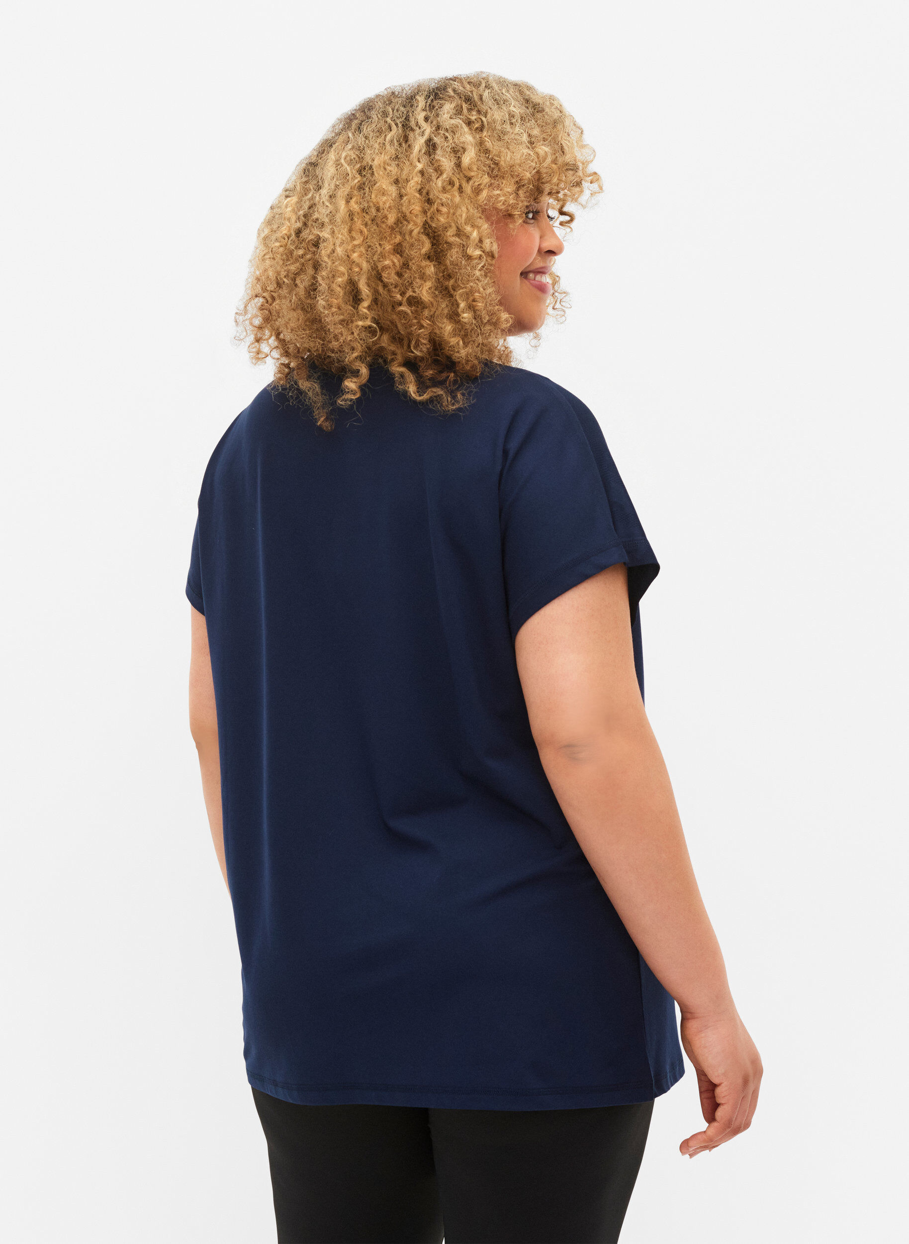 Zizzi Treenipaita py&ouml;re&auml;ll&auml; p&auml;&auml;ntiell&auml;, Black Iris ASS, Model image number 1