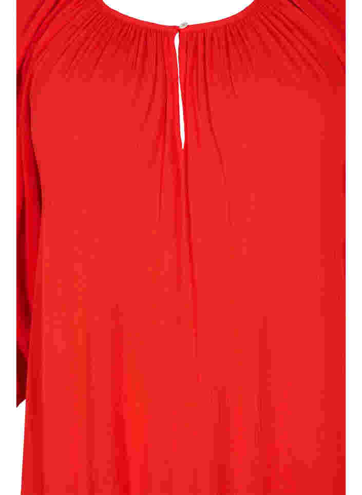 Viskoosimekko 3/4-hihoilla, Fiery Red, Packshot image number 2