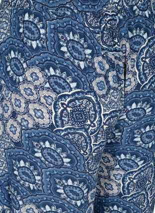 Väljät culottes-housut viskoosista, Asian Blue Print , Packshot image number 3