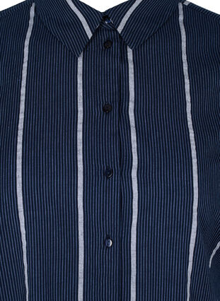 Pitkä raidallinen paitamekko puuvillasta , N.Sky w.White Stripe, Packshot image number 2
