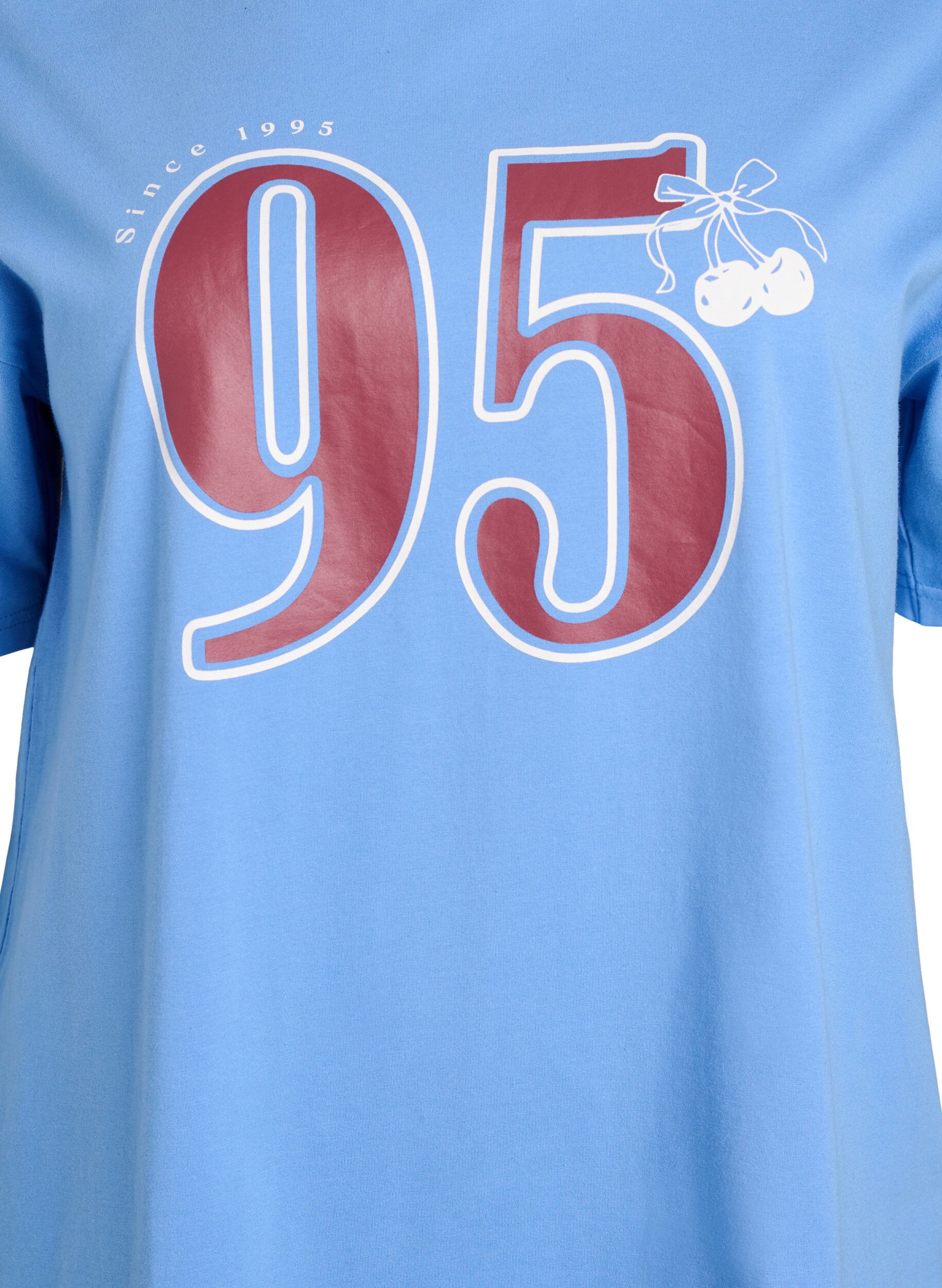 Zizzi Urheilullinen T-paita luomupuuvillasta, Sininen, Packshot image number 2