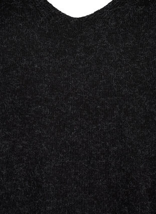 Neulottu mekko, jossa on halkio, Dark Grey Melange, Packshot image number 2