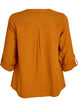 Paita puuvillamusliinissa, jossa broderie anglaise -kirjailu, Oranssi, Packshot image number 1
