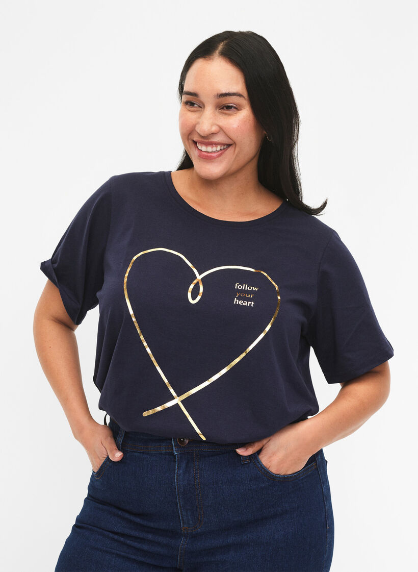 FLASH - T-paita kuvalla, Navy Blazer, Model image number 0