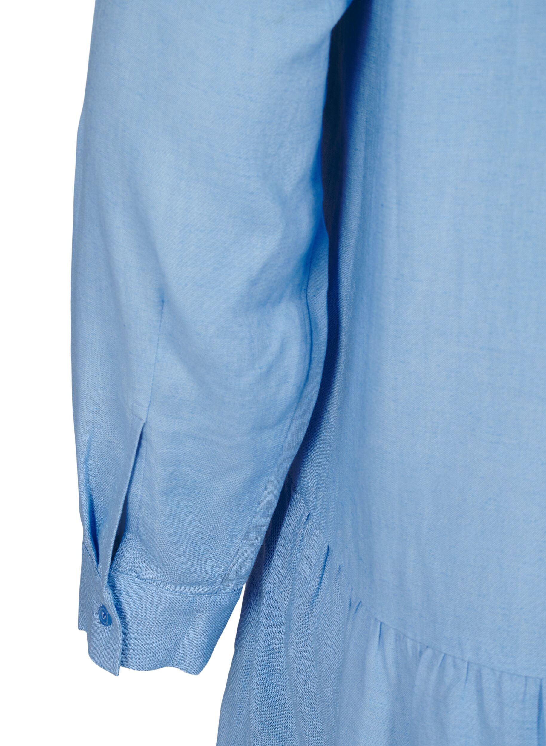 Zizzi Tunika V-p&auml;&auml;ntiell&auml; ja rypytetyill&auml; yksityiskohdilla, Sininen, Packshot image number 3