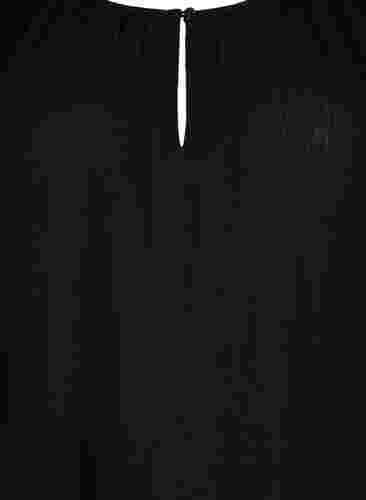 Viskoositunika 3/4-pituisilla hihoilla, Black, Packshot image number 2
