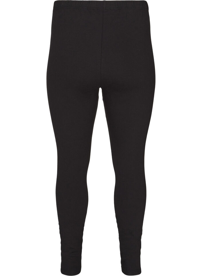 Puuvillaiset leggingsit vuorella , Musta, Packshot image number 1
