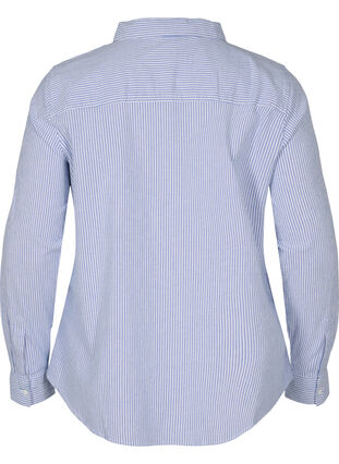 Raidallinen paita puuvillasta , Blue Striped, Packshot image number 1