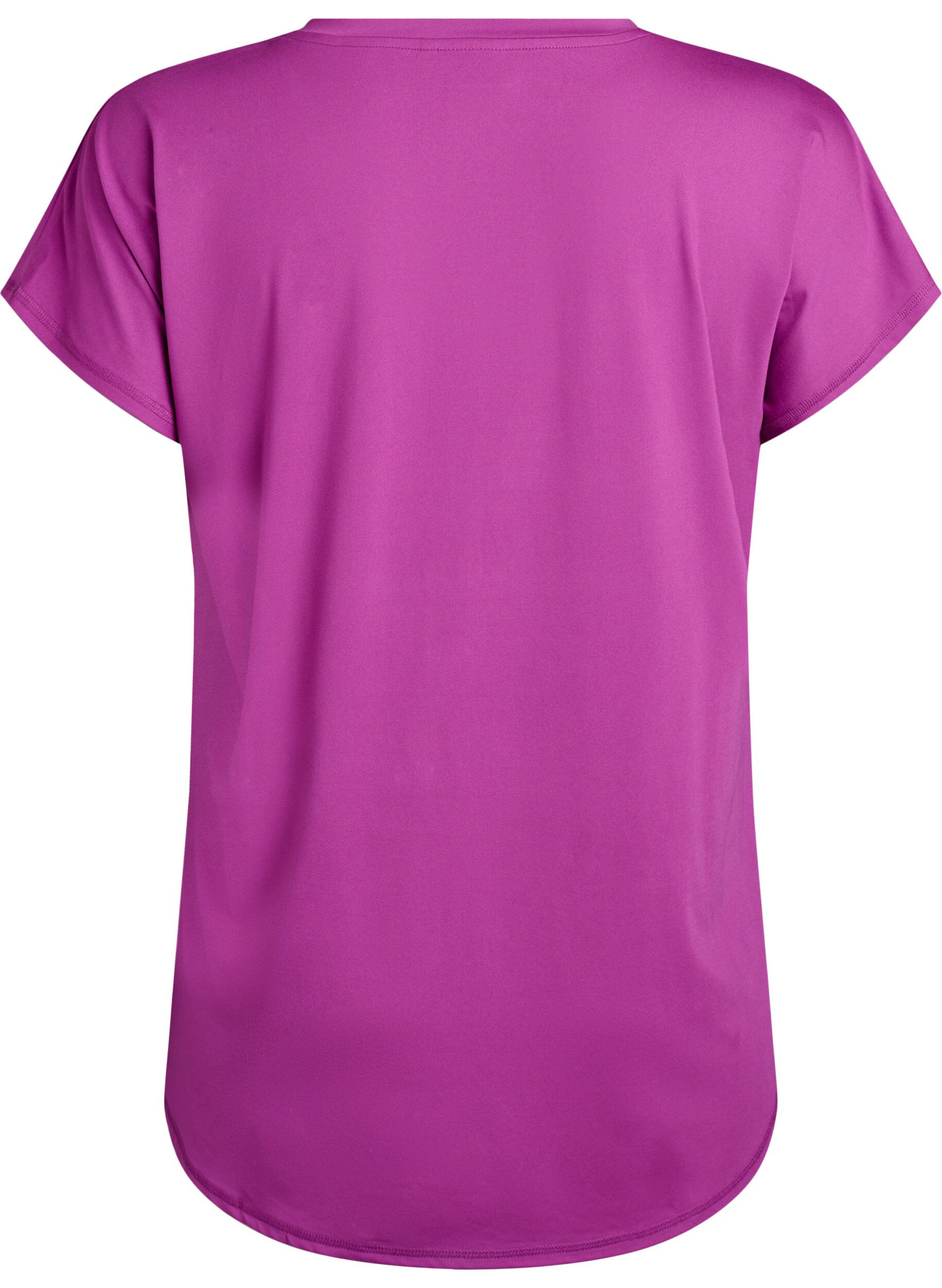 ZizziLyhythihainen treeni-T-paita V-p&auml;&auml;ntiell&auml;, Violetti, Packshot image number 1
