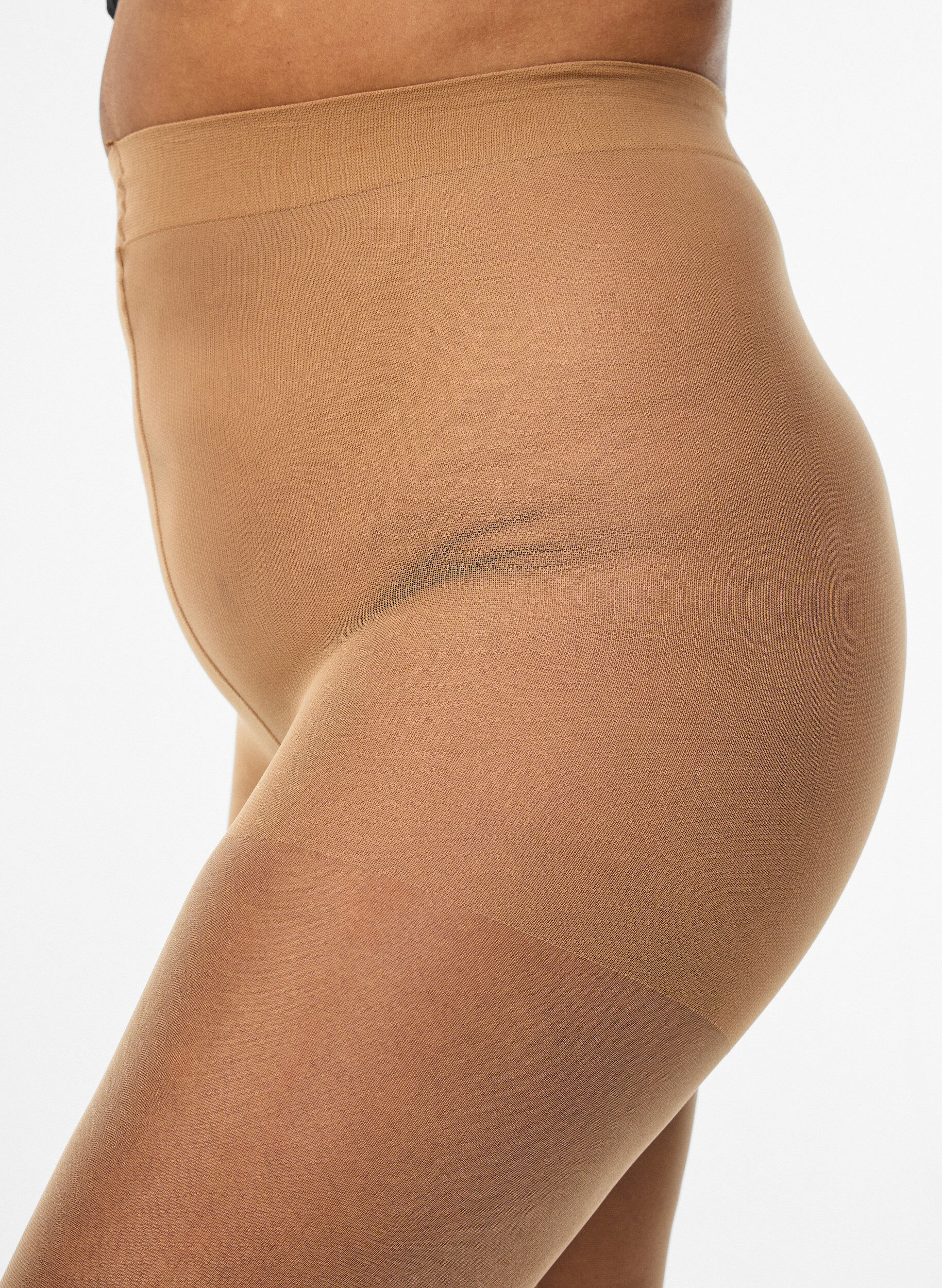 Zizzi Mattapintaiset 30 denierin sukkahousut, Beige, Model image number 2