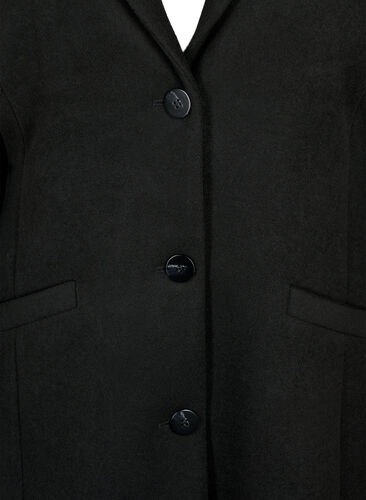 Napillinen takki taskuilla, Black, Packshot image number 2