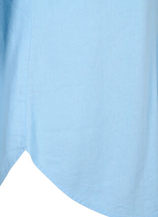 Pitkä paita pellava-viskoosisekoitteesta, Chambray Blue, Packshot image number 3
