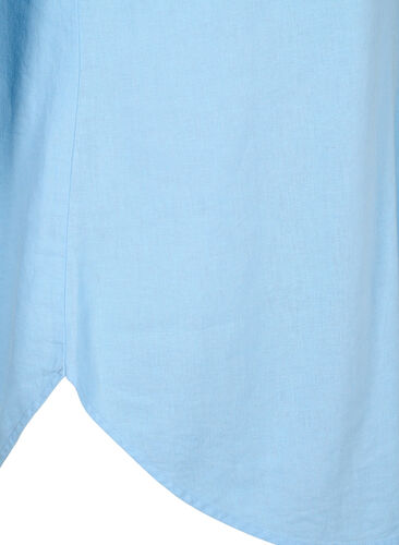 Pitkä paita lin-viskoosisekoitteesta, Chambray Blue, Packshot image number 3