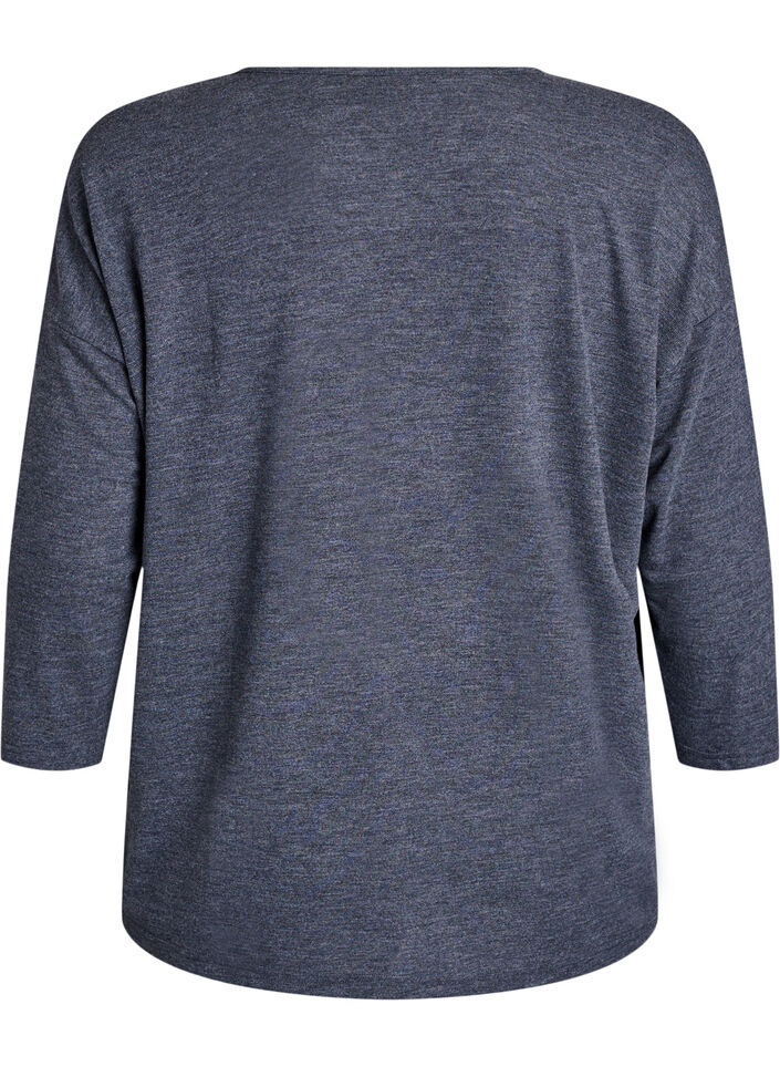 Jersey -pusero 3/4-hihoilla, Harmaa, Packshot image number 1
