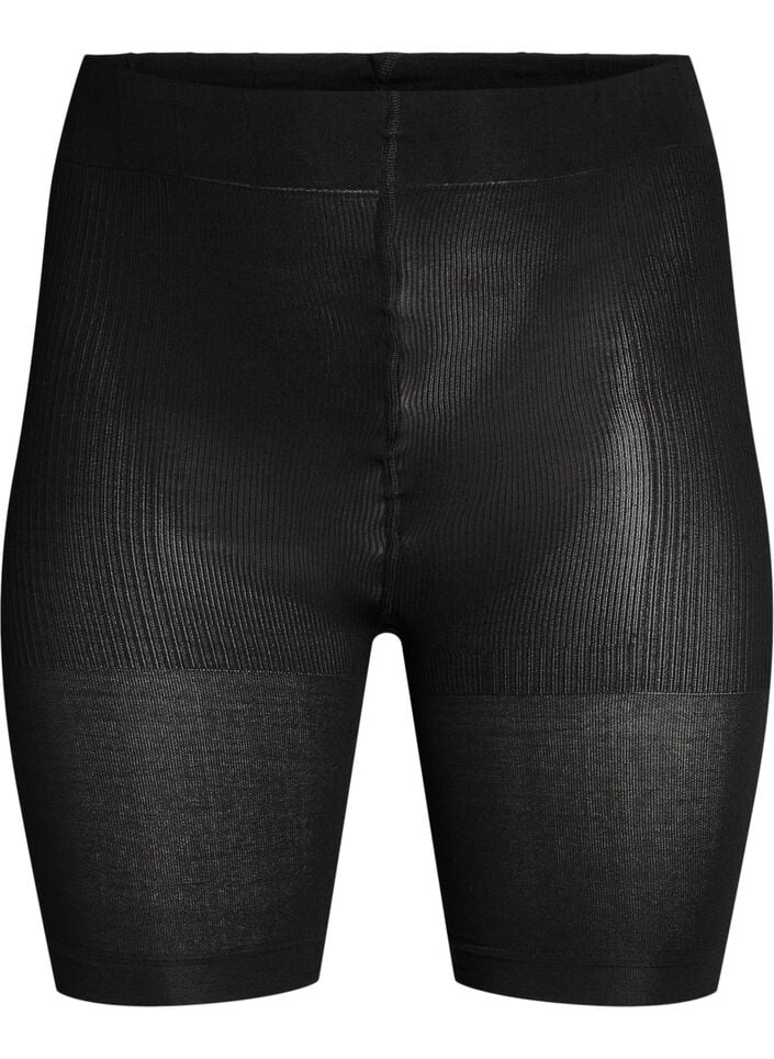 2 kpl push-up -shortsit 60 denierill&auml; ja muotoilevalla vaikutuksella, Musta, Packshot image number 0