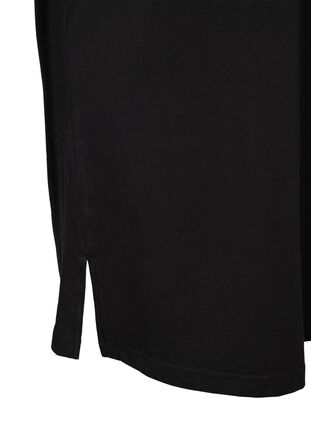 Puuvillainen t-paitamekko printillä, Black w. Gold, Packshot image number 3