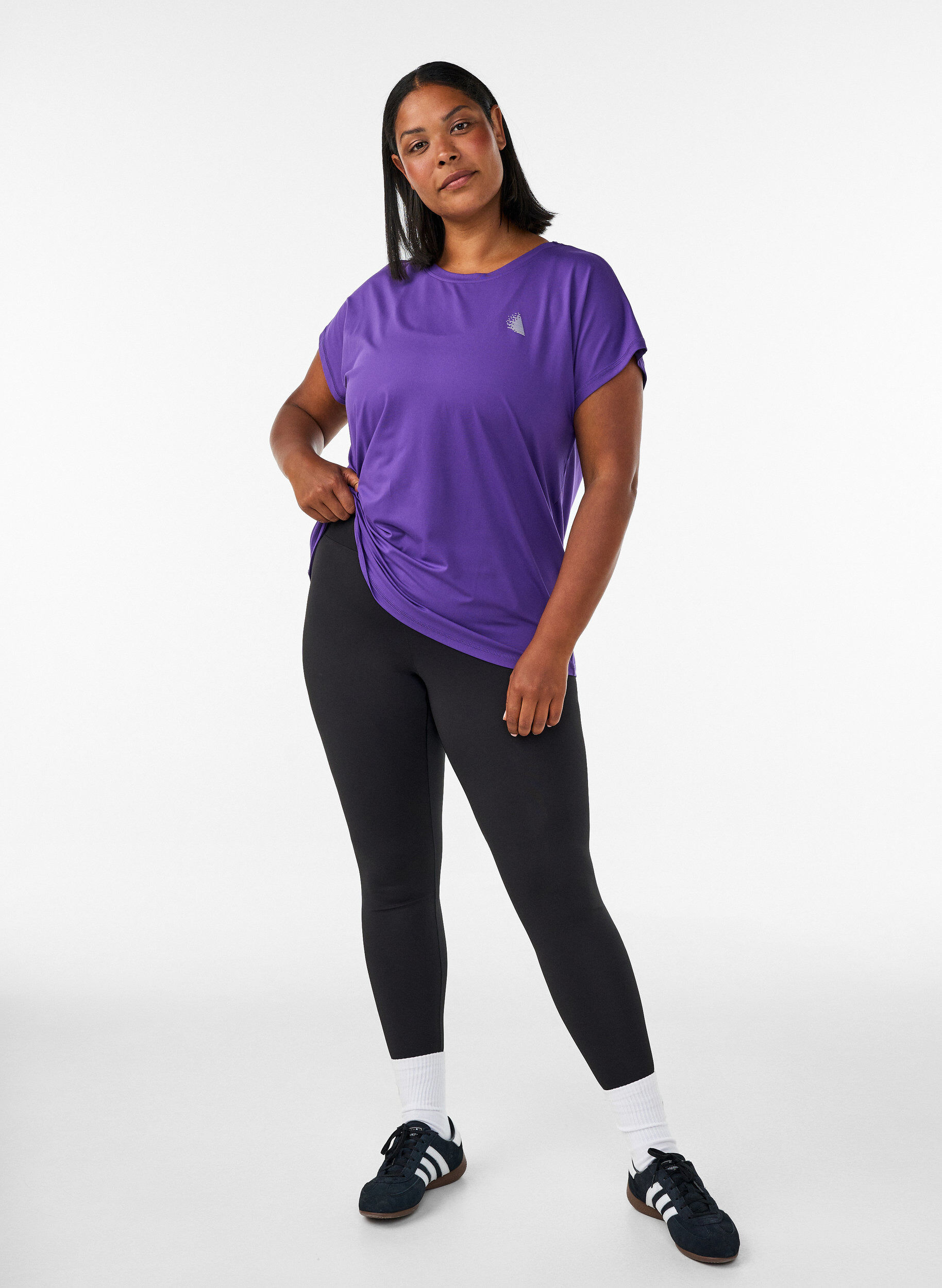 ZizziYksiv&auml;rinen treeni-T-paita, Violetti, Model image number 1