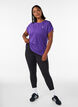 Yksiv&auml;rinen treeni-T-paita, Violetti, Model image number 1