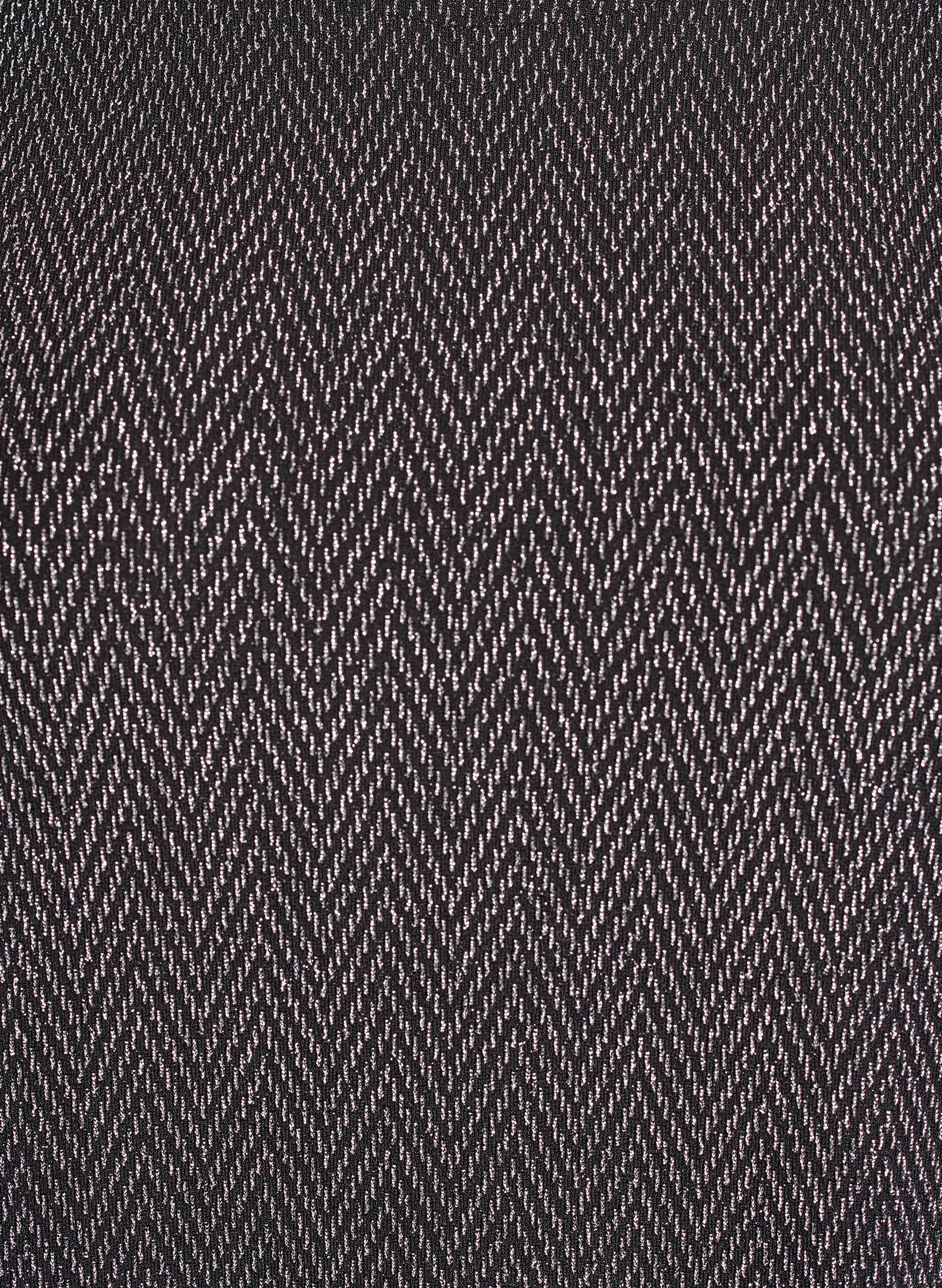 Zizzi Paljettipusero kimallekuviolla ja 3/4-hihat, Musta, Packshot image number 2