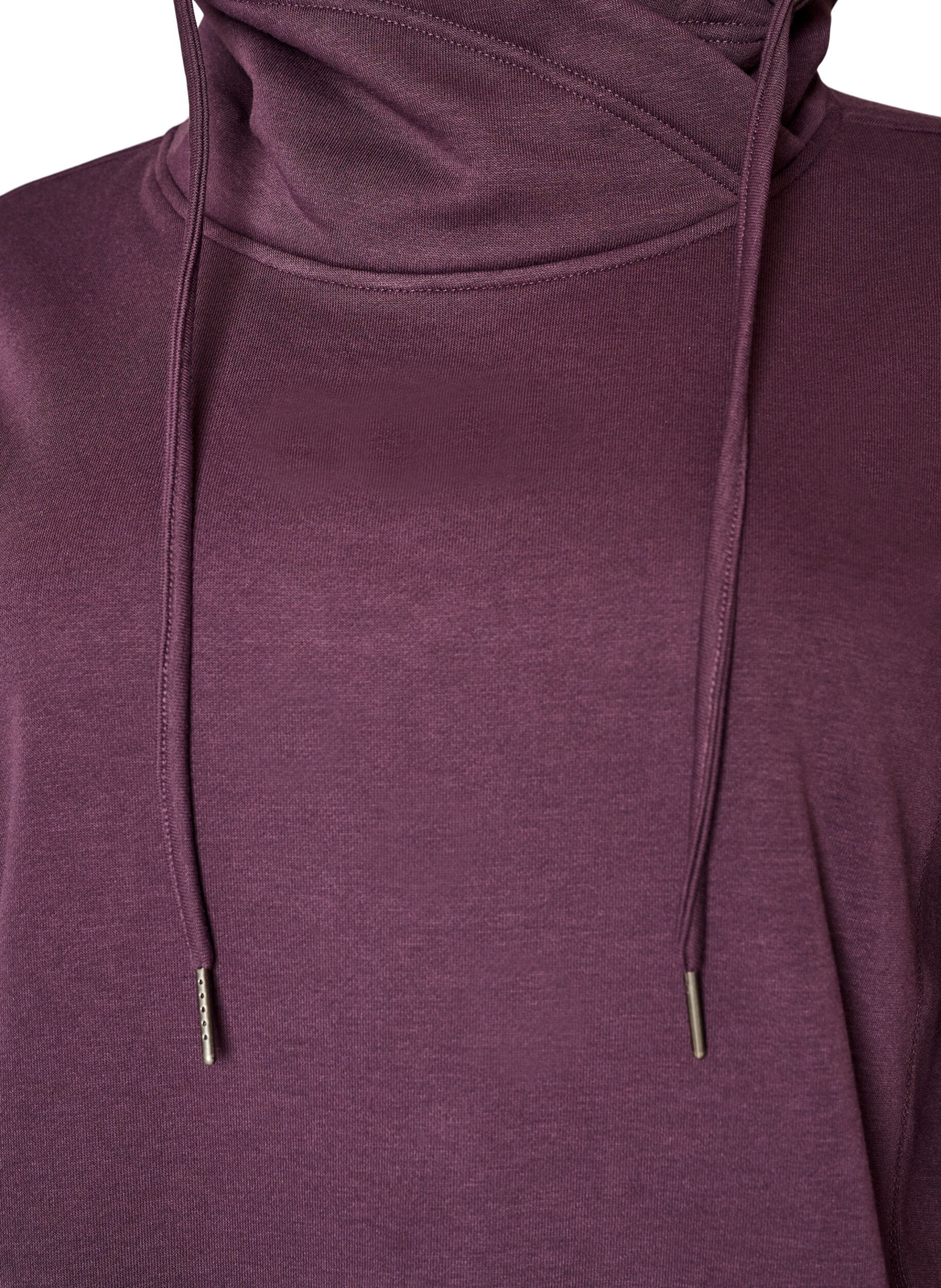ZizziCollegepaita korkealla kauluksella ja taskuilla, Violetti, Packshot image number 2
