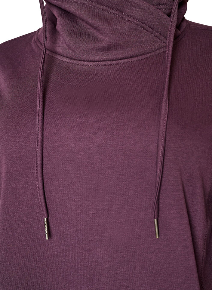 Collegepaita korkealla kauluksella ja taskuilla, Violetti, Packshot image number 2