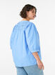Pusero smockilla ja 3/4-hihoilla, Sininen, Model image number 2