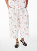 Culottes-housut kuosilla, Valkoinen, Model image number 2