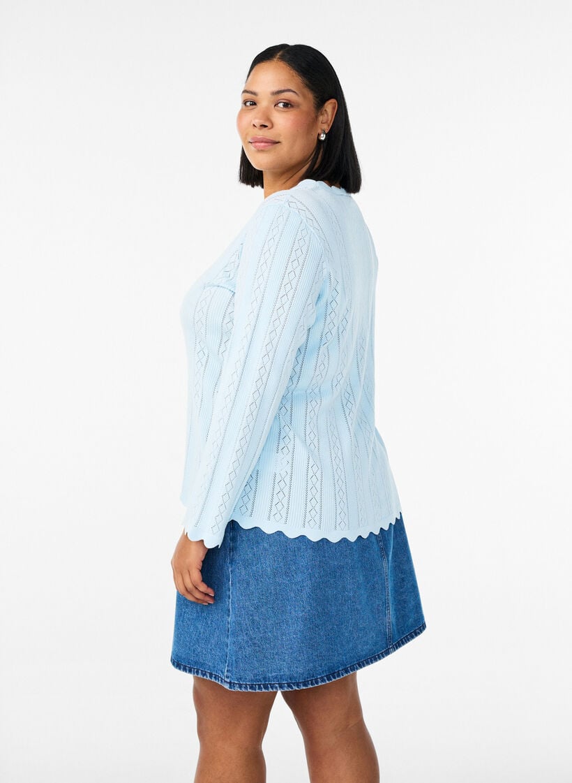 Lyhyt A-linjainen farkkuhame, Sininen, Model