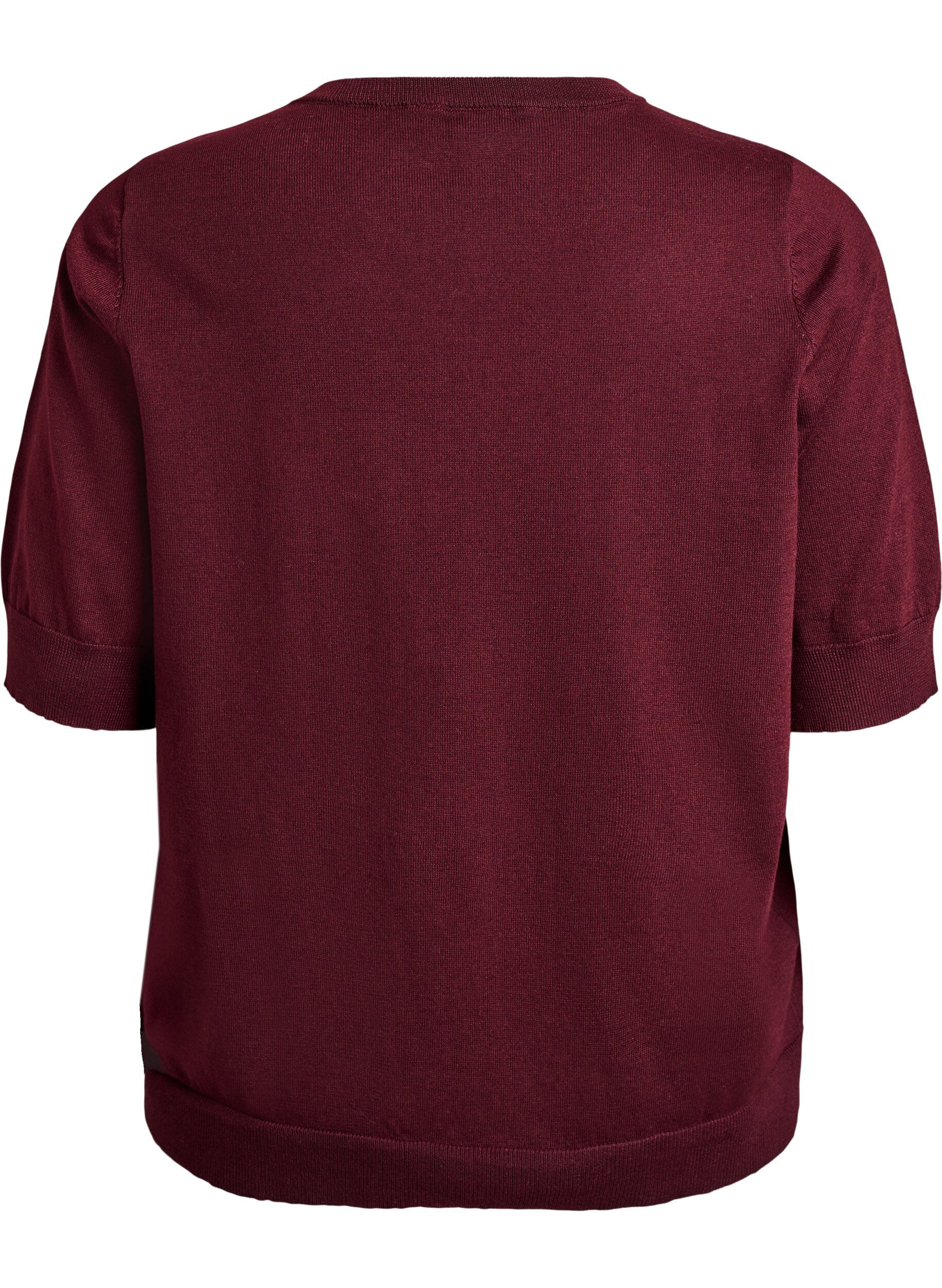 Zizzi FLASH &ndash; Hienoneulepusero lyhyill&auml; hihoilla, Punainen, Packshot image number 1