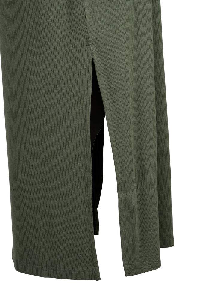 Hihaton raidallinen mekko viskoosia, Vihreä, Packshot image number 3