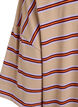 Ylisuuri T-paita raidoilla ja 1/2-hihoilla, Beige, Packshot image number 3