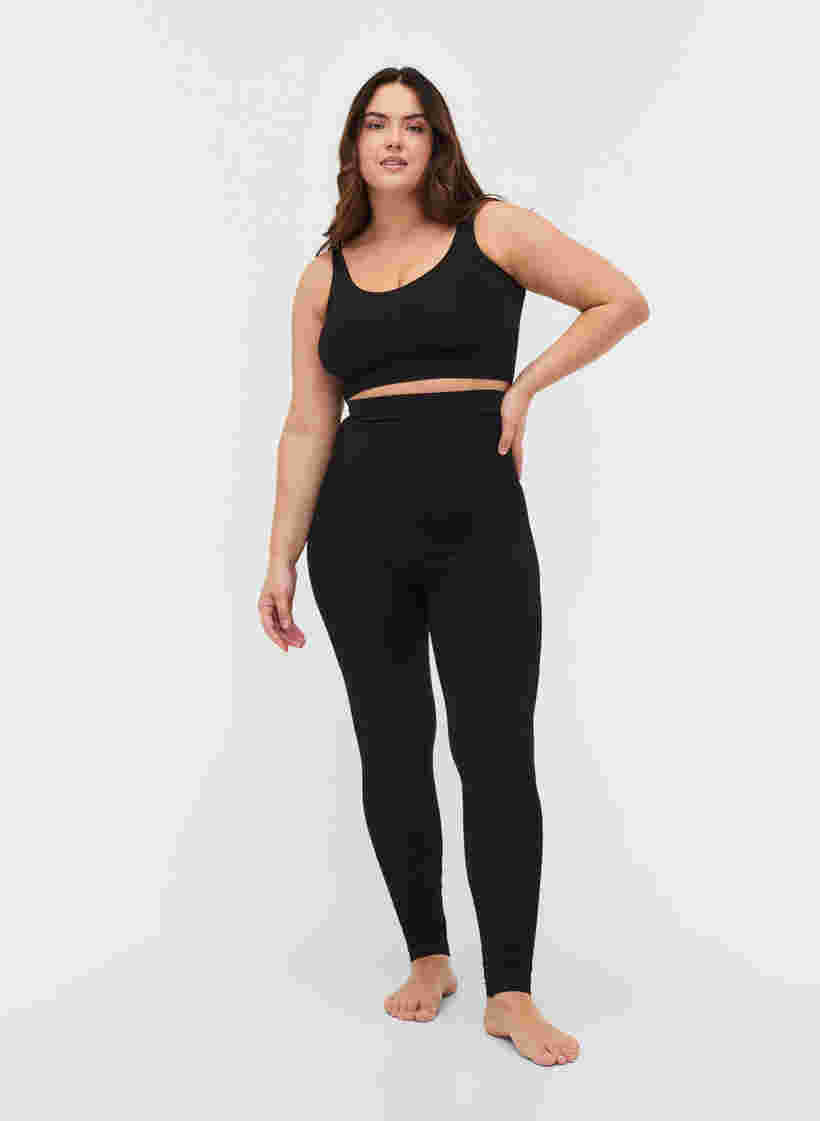 Shapewear-leggingsit korkealla vyötäröllä, Black, Model image number 0