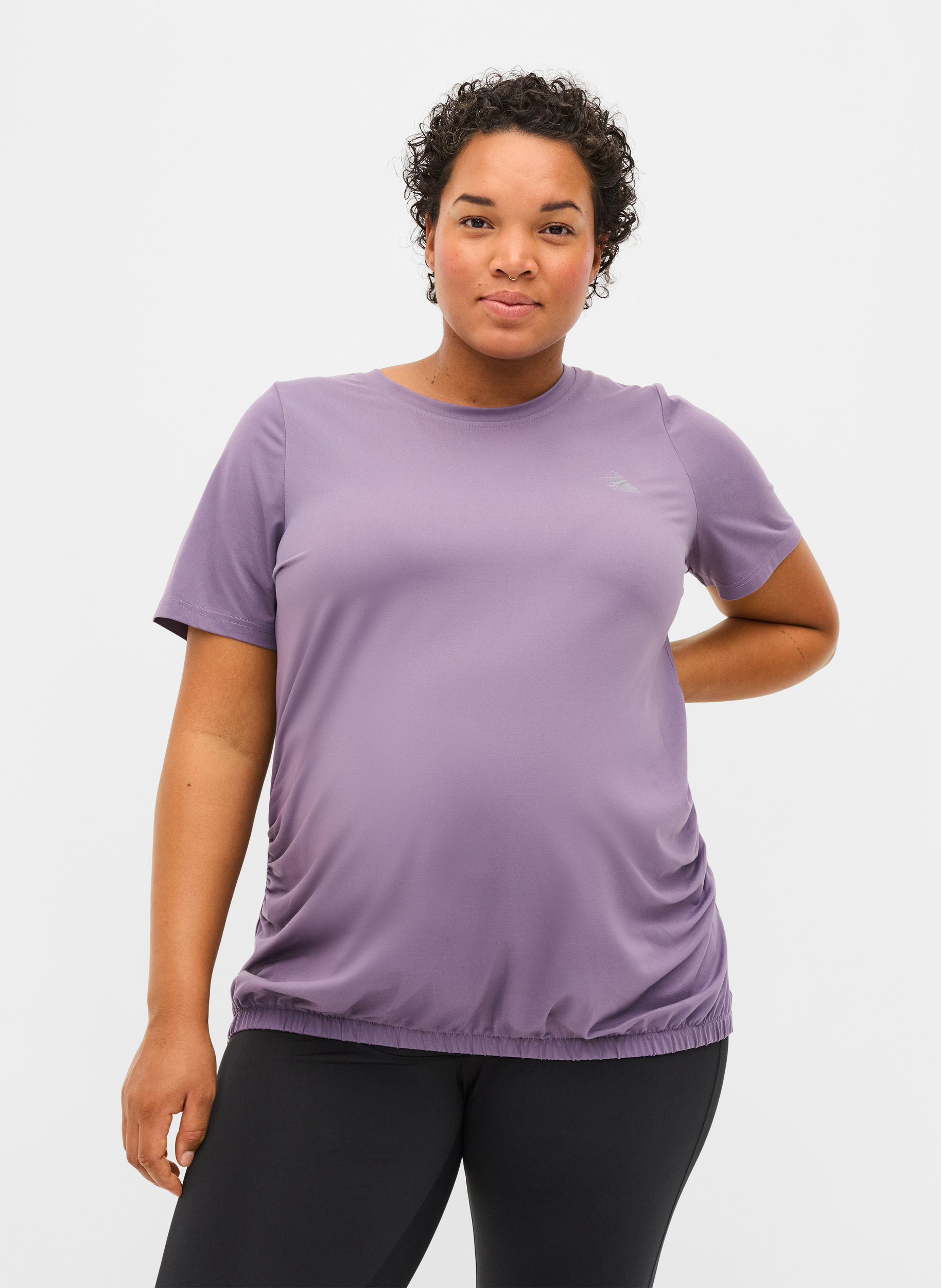 Äitiys t-paita treeniin, Purple Sage, Model image number 0