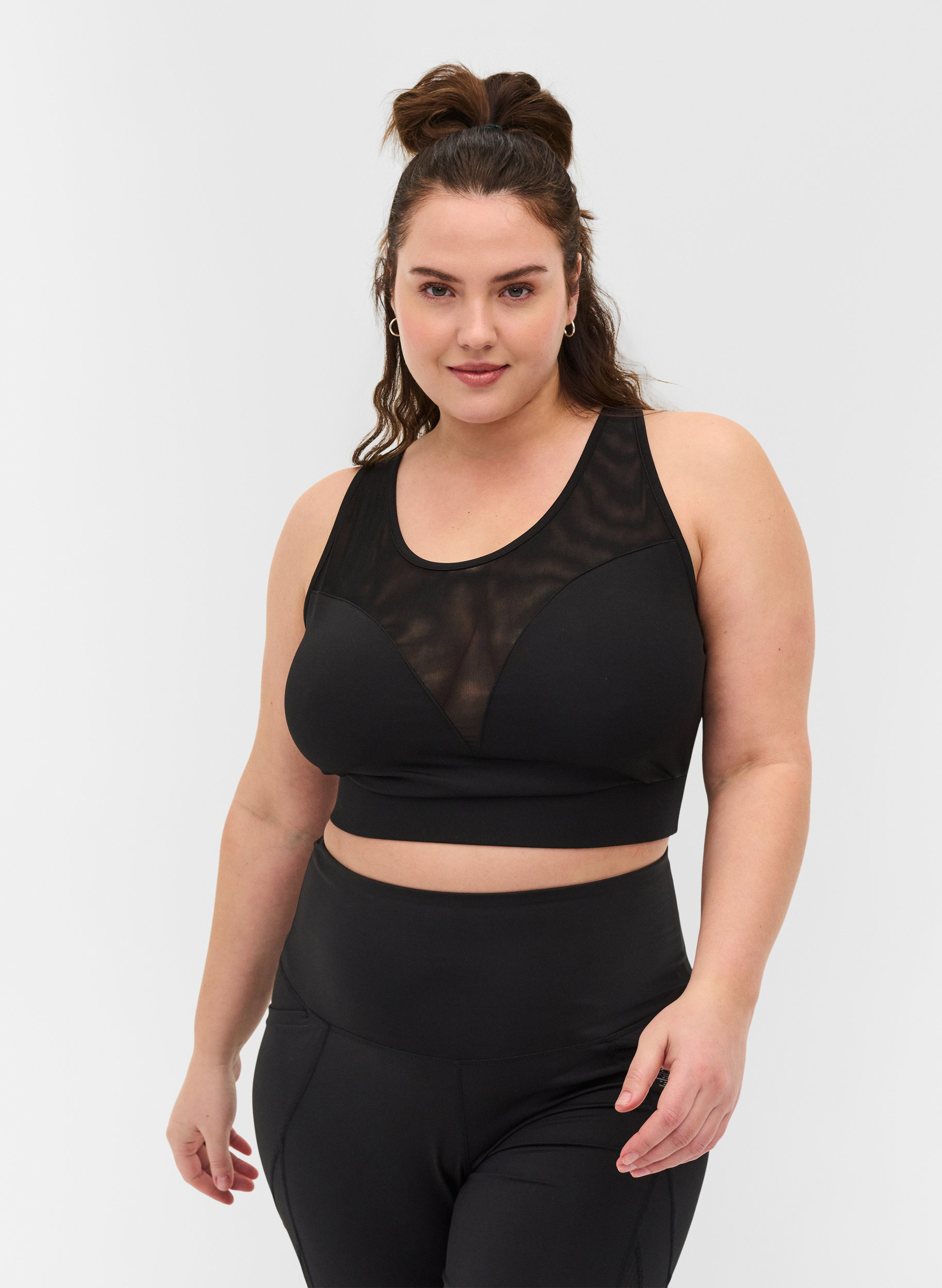 Urheilurintaliivit mesh-kankaalla, Black, Model