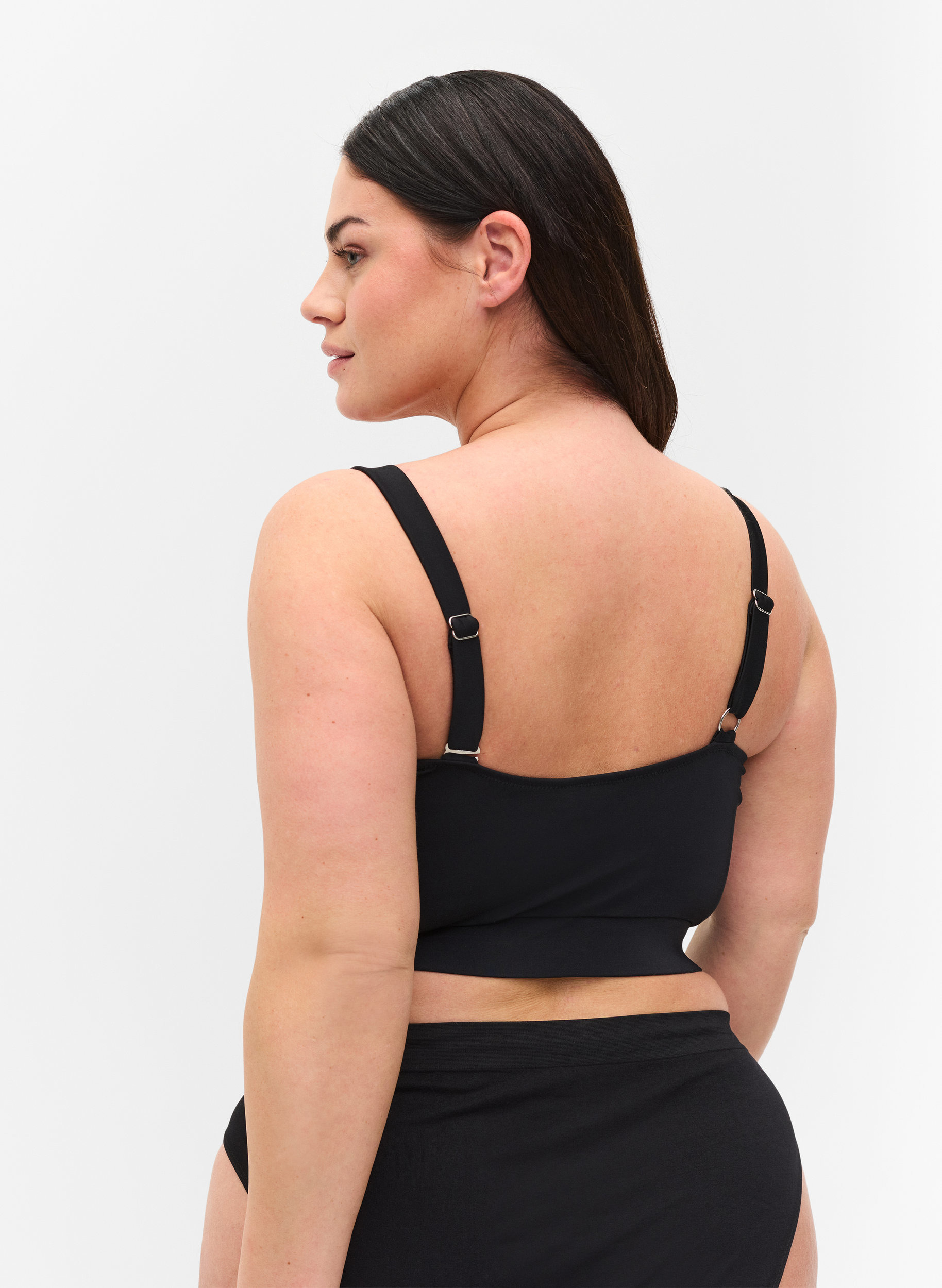 One shoulder -bikiniyläosa, Black, Model