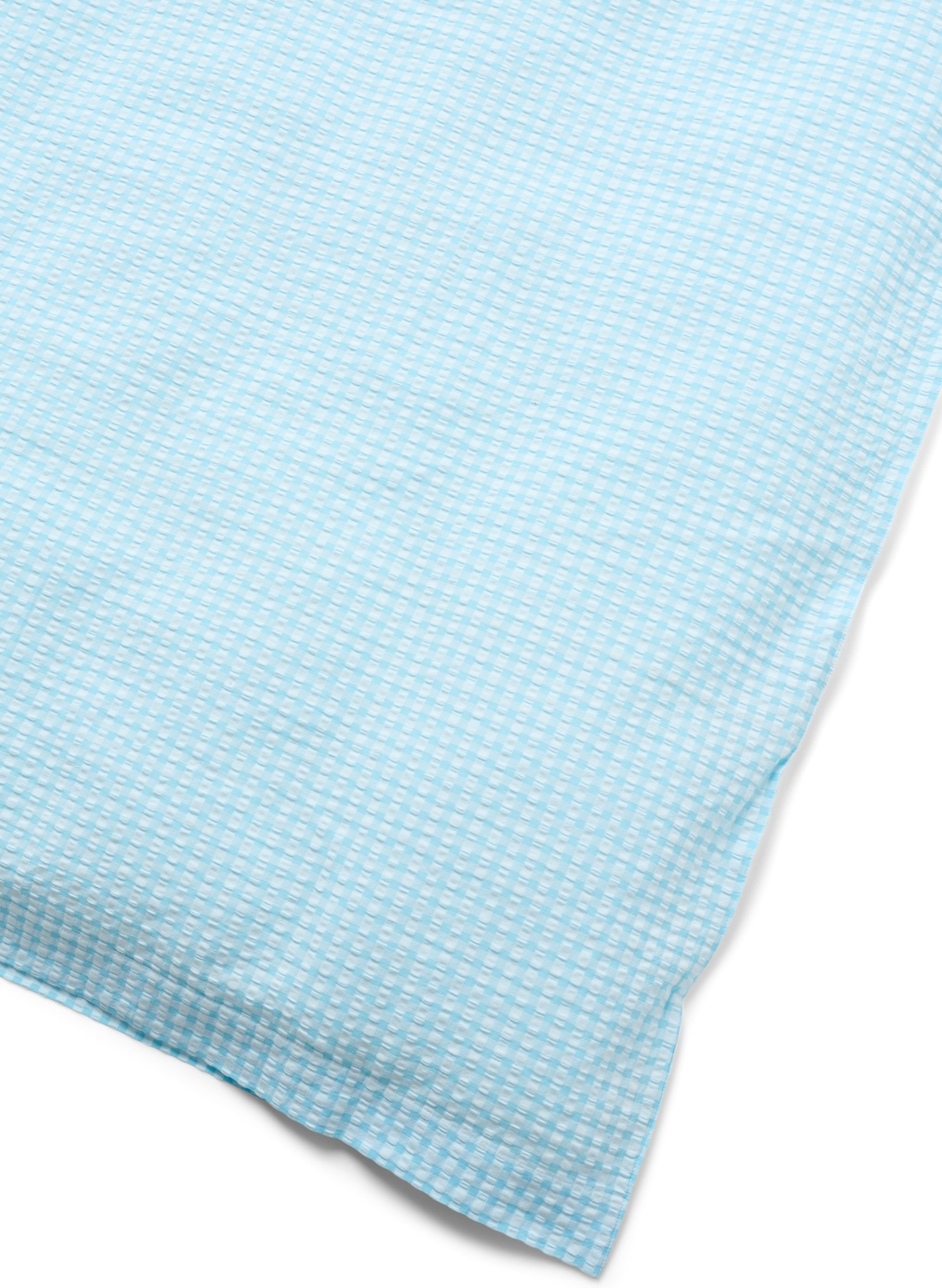 Puuvillainen pussilakanasetti ruuduilla, Blue/White Check, Packshot image number 2