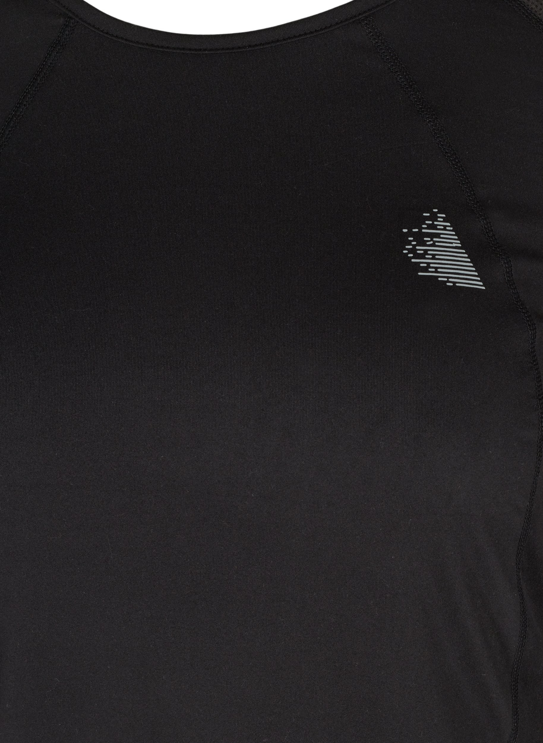 Pitkähihainen treenipusero yksityiskohdalla selässä , Black, Packshot image number 2