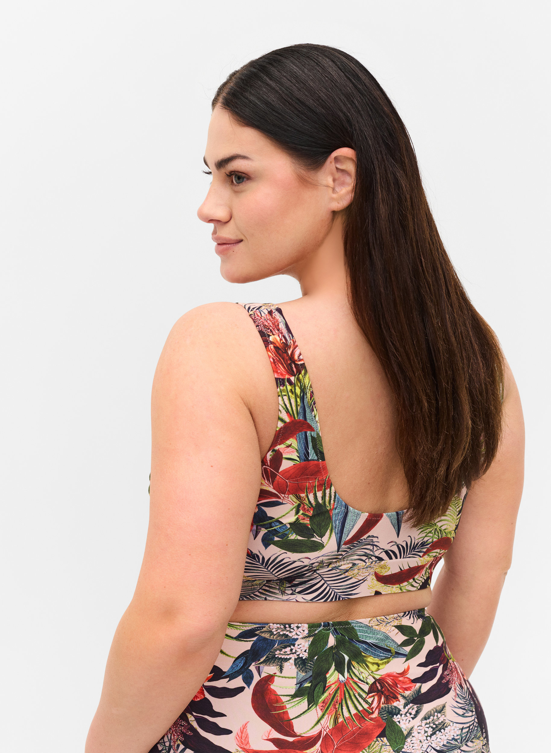 Bikiniyläosa pyöreällä pääntiellä, Palm Print, Model