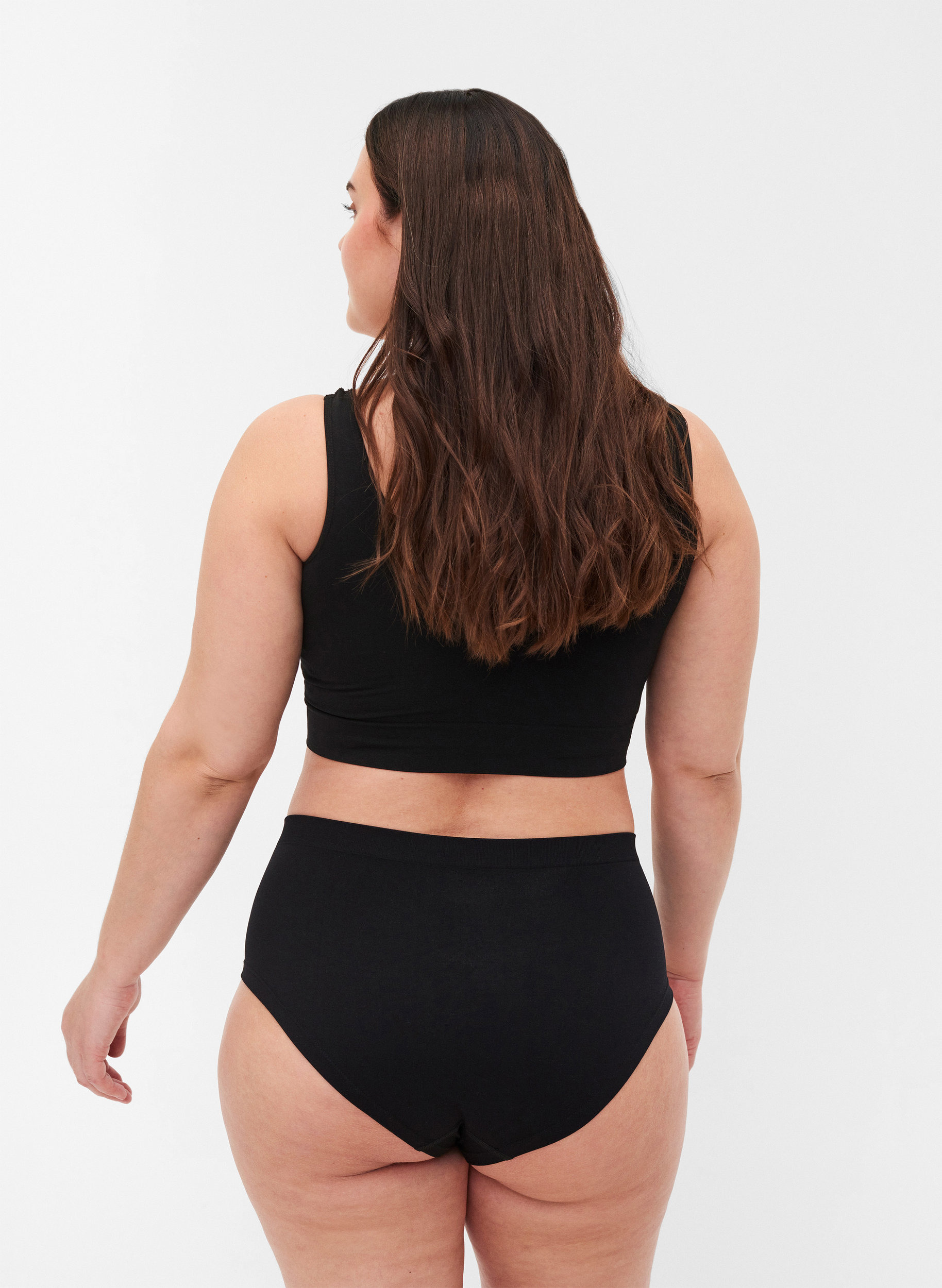 Hipsteralushousut 2-pack, normaali vyötärö, Black, Model