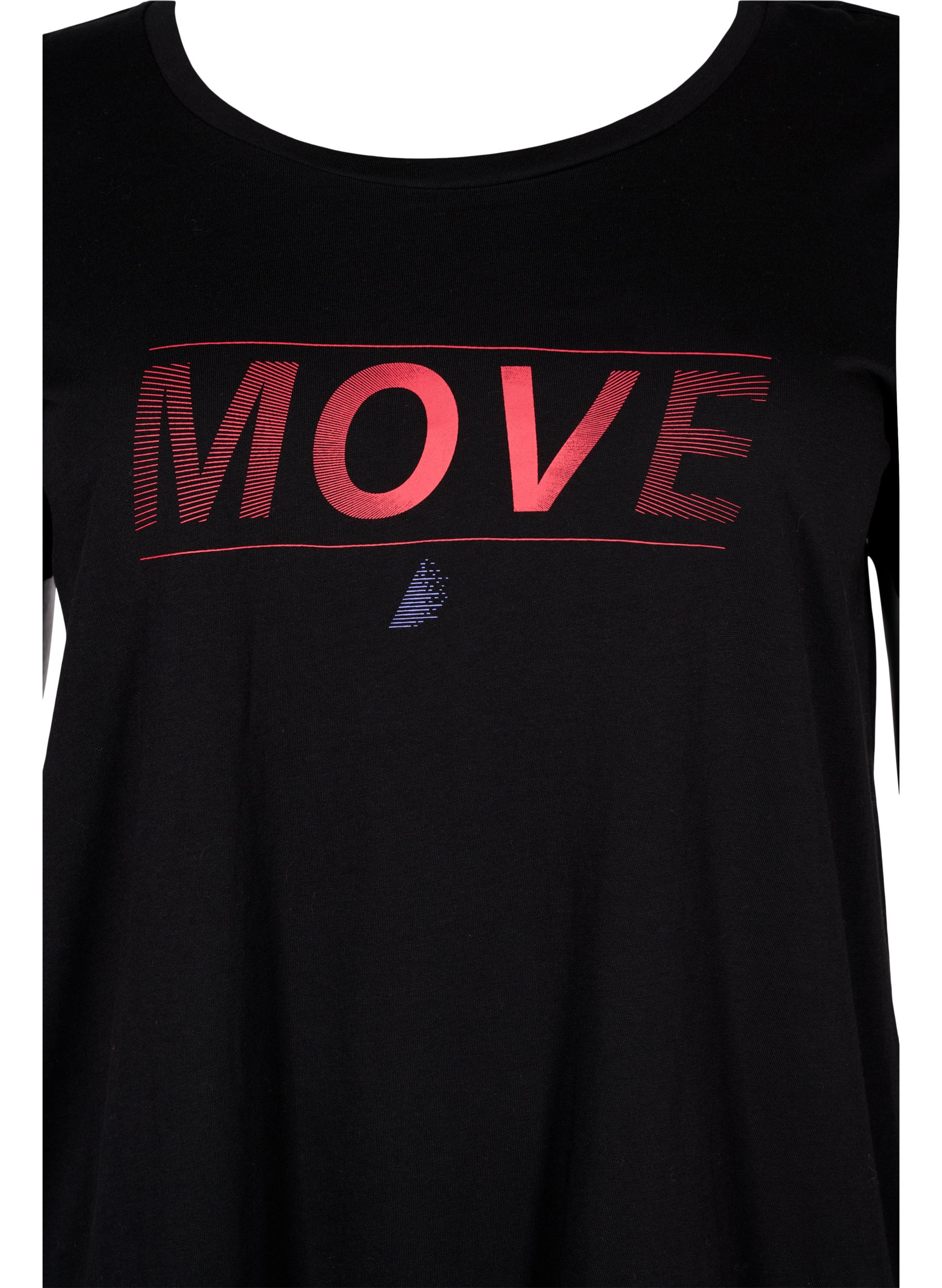 T-paita printillä treeniin , Black w. Stripe Move, Packshot image number 2