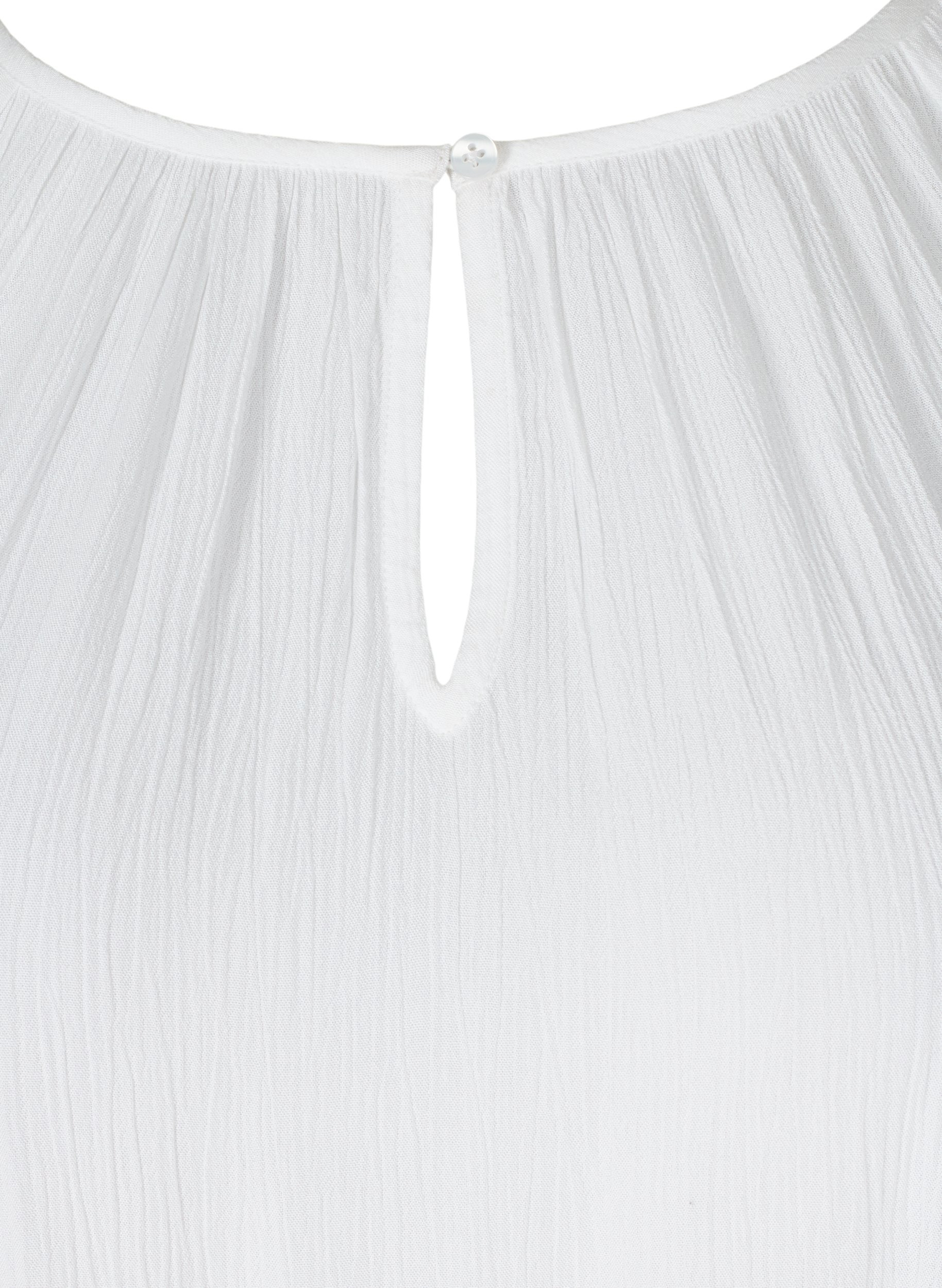 Viskoositunika 3/4-hihoilla, Bright White, Packshot image number 2