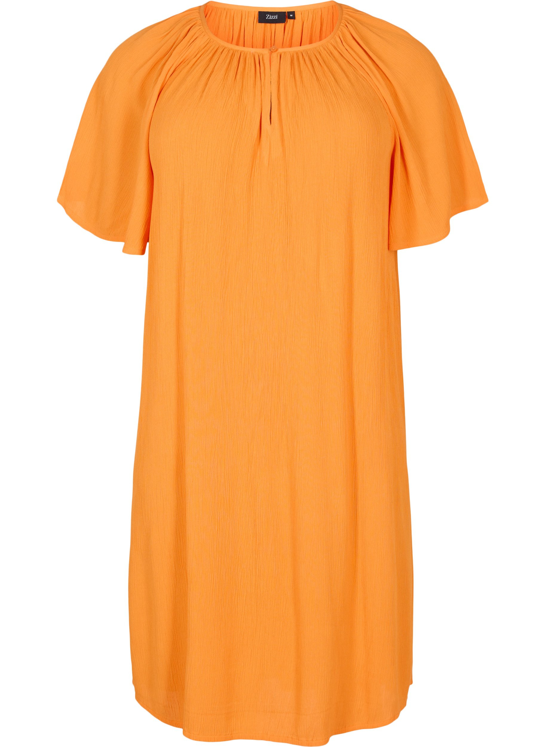Lyhythihainen mekko viskoosista, Orange Peel