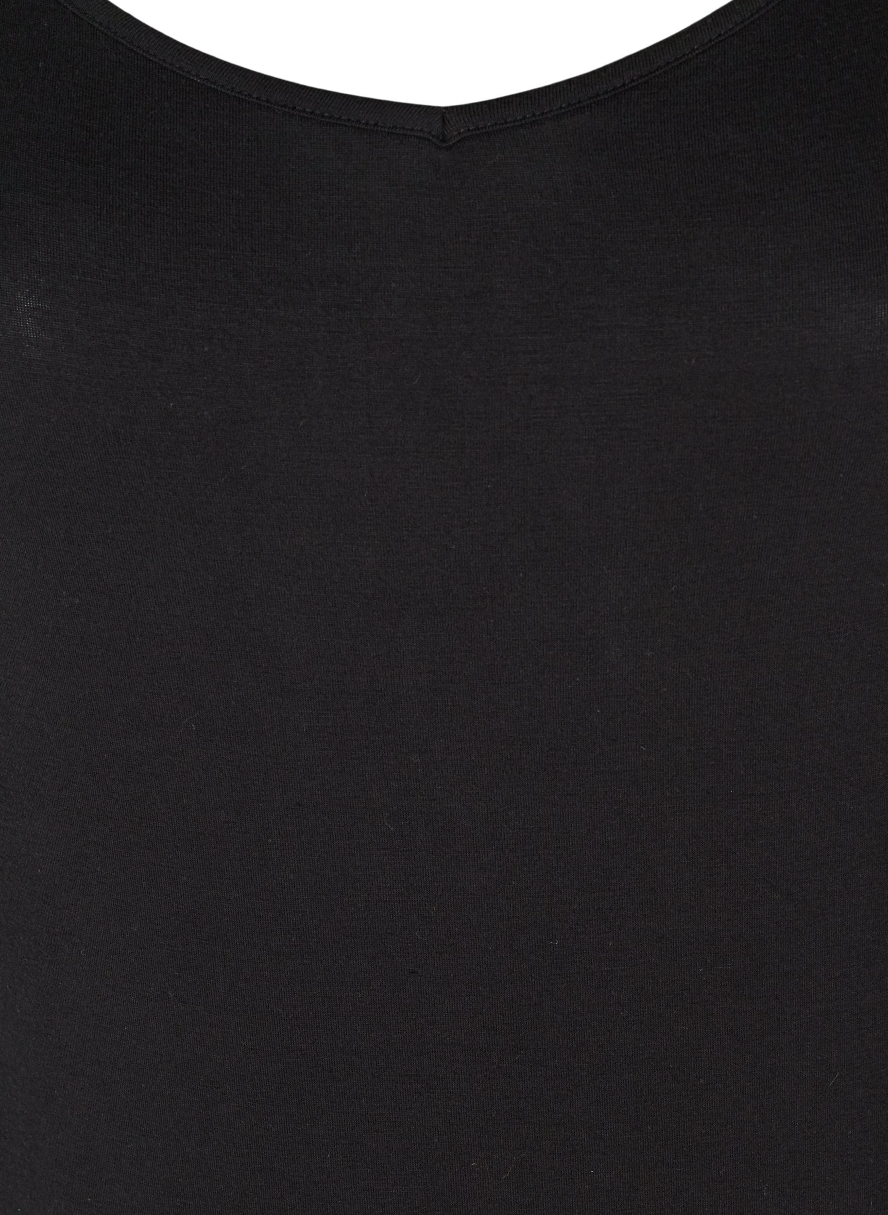 Yksivärinen alusmekko viskoosista , Black, Packshot image number 2