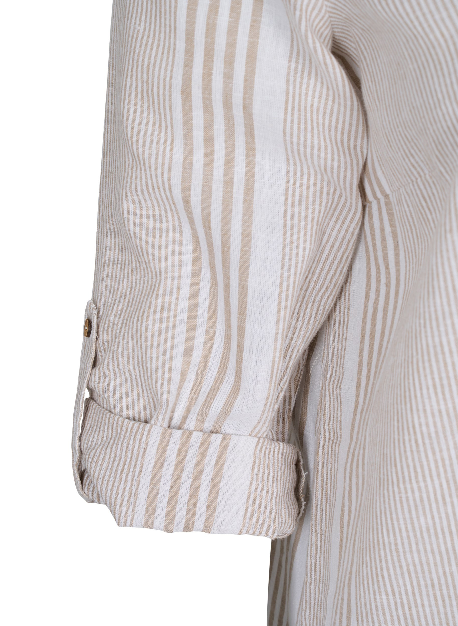 Mekko v-aukolla ja kauluksella, White Taupe Stripe, Packshot image number 3